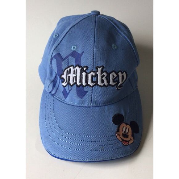 Disney Mickey Mouse Blue Junior Adjustable Baseball Cap RN# 36299 100% Cotton - Picture 1 of 6